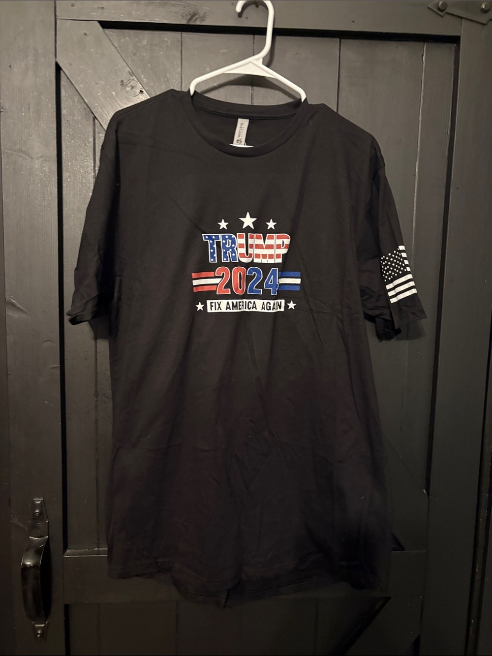 Next Level Apparel Black Trump 2024 Patriotic Graphic Tee